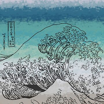 Artwork thumbnail, Abstract Kanagawa Wave by elementw