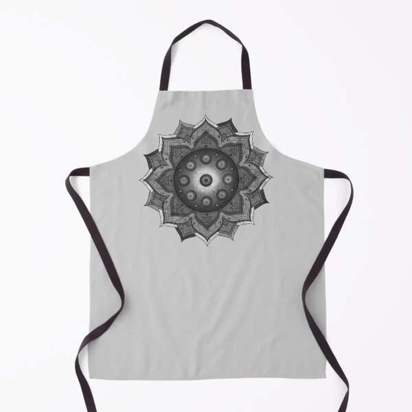 Item preview, Handpan - Hang Drum Mandala solo - black grey white  designed and sold by EDDArt.