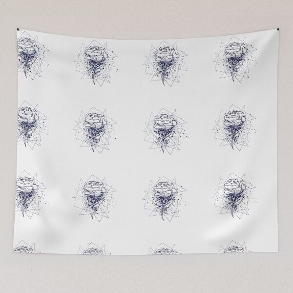 Item preview, White rose color grid (blue) designed and sold by MarvelousPSart.