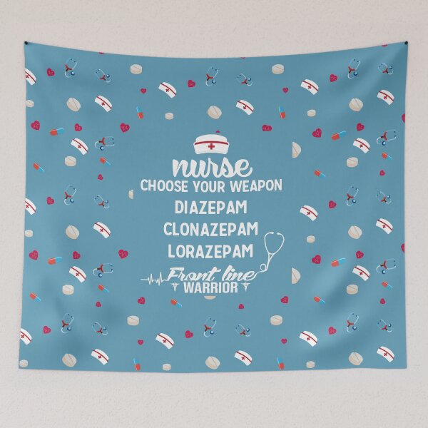 Item preview, Nurse Funny front line warrior Diazepam Clonazepam Lorazepam designed and sold by tinypurpleland.