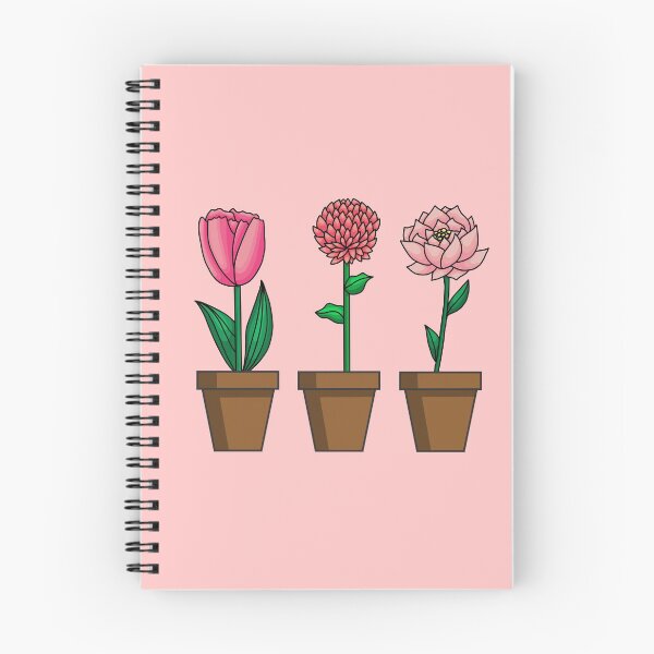 Item preview, Pink Flower Plant Pots (Pink Background) designed and sold by C-ArtDesign.