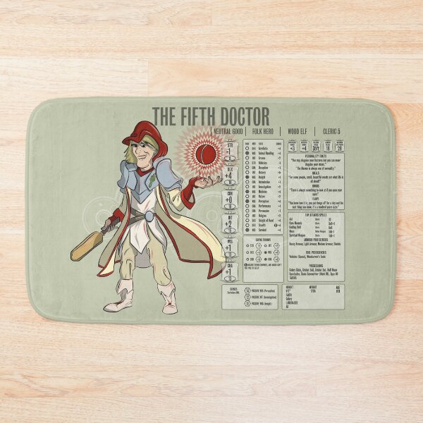 Item preview, The Fifth Doctor - Cleric 5 (Stats) designed and sold by WoodyFranklyn.