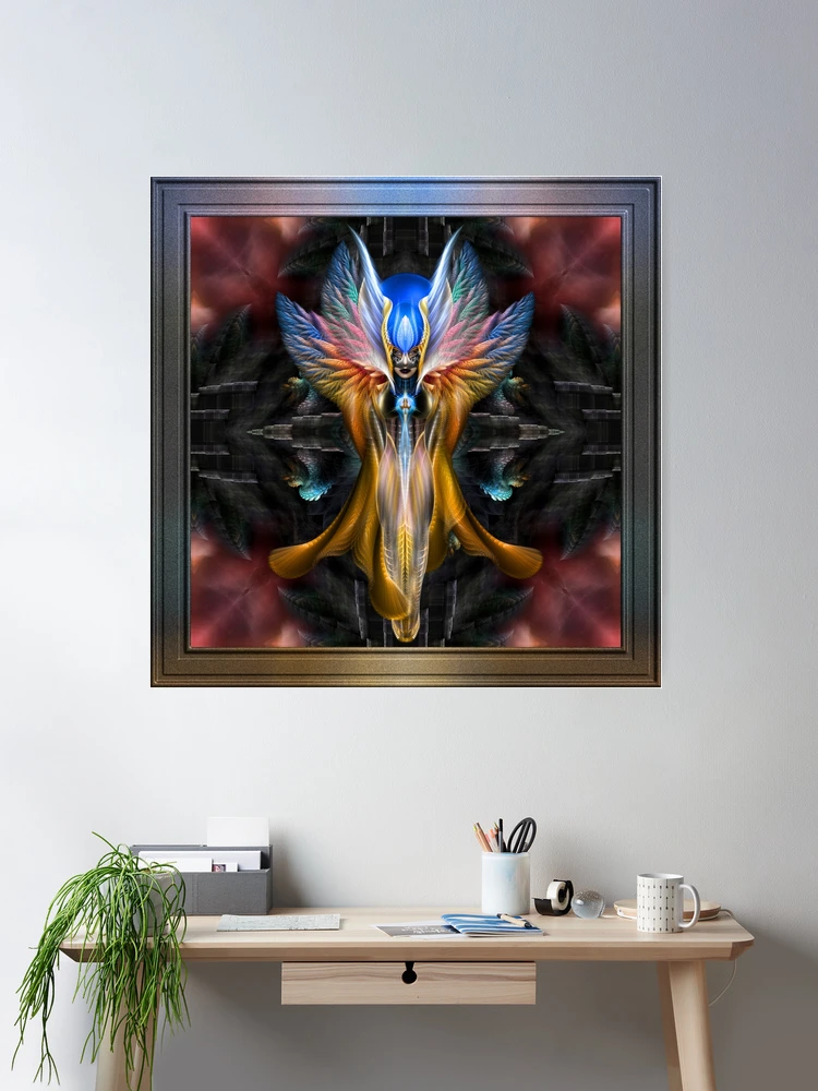 Arsencia The Golden Setren Fractal Art Portrait by Xzendor7 Wall Decor Poster Art Print