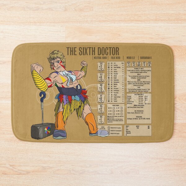 Item preview, The Sixth Doctor - Barbarian 6 (Stats) designed and sold by WoodyFranklyn.
