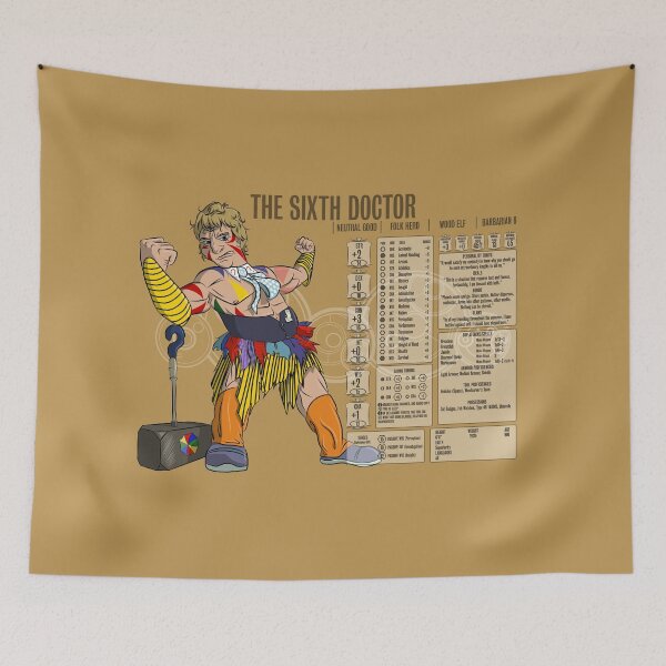 Item preview, The Sixth Doctor - Barbarian 6 (Stats) designed and sold by WoodyFranklyn.