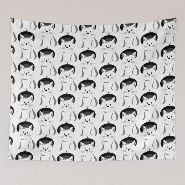 Item preview, White cross-eyed cat designed and sold by RomaBimontD.