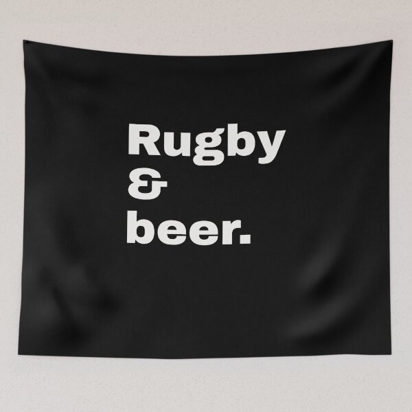 Item preview, Rugby & Beer. Rustic saying and minimalist design for all guys who like football, rugby and beer designed and sold by Text-N-Typo.