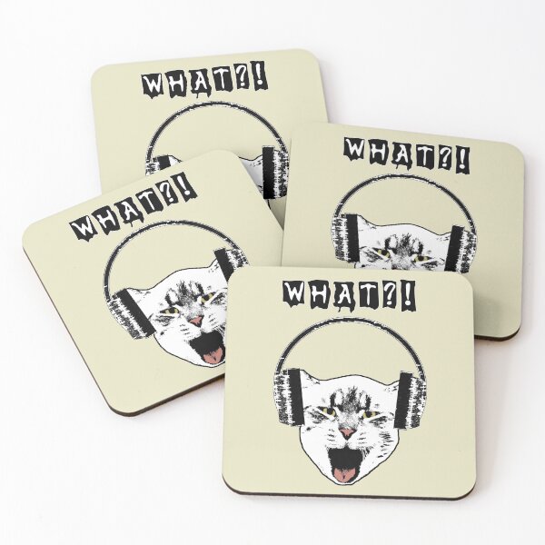 Item preview, Headphones What?! cat annoyed can't hear you designed and sold by SolidEarthArt.