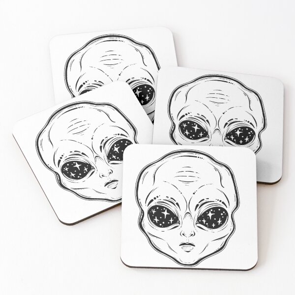 Item preview, Alien UFO Galaxy Stars Space Extraterrestrial, ET, Alien Head designed and sold by Stephani Analah.