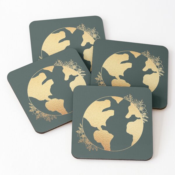 Item preview, Golden Floral Earth designed and sold by pinapurri.