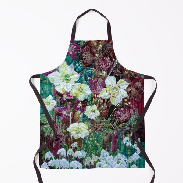 Item preview, Textile art . Hellebores and snowdrops. designed and sold by NisaKiley.