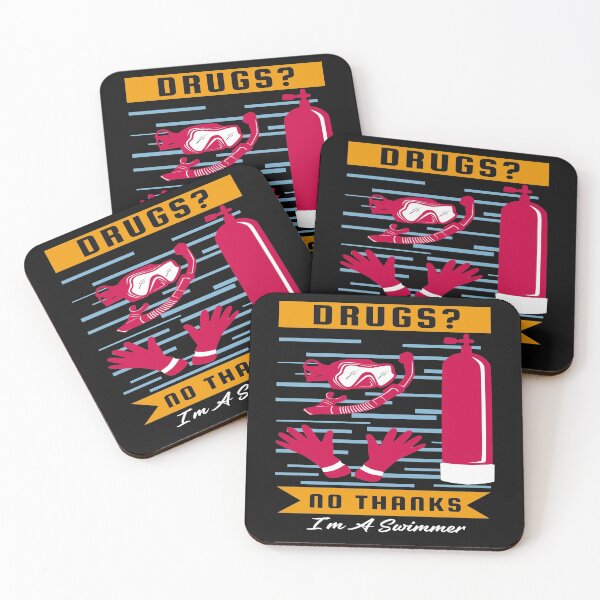 Item preview, Funny Swimmer Quote :Drugs? No thanks ,I am A Swimmer  designed and sold by remonss.