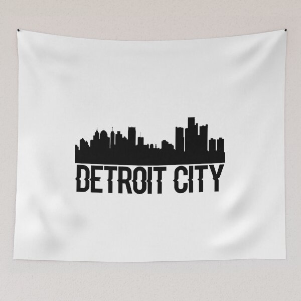 Item preview, Detroit City Skyscraper Skylines Vintage Sunset Retro Silhouette designed and sold by Mikes22Store.