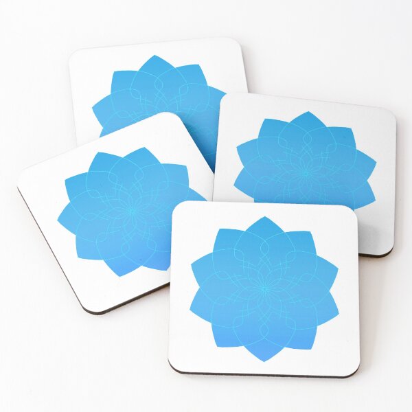 Item preview, Blue magical flower mandala designed and sold by nelllkata.
