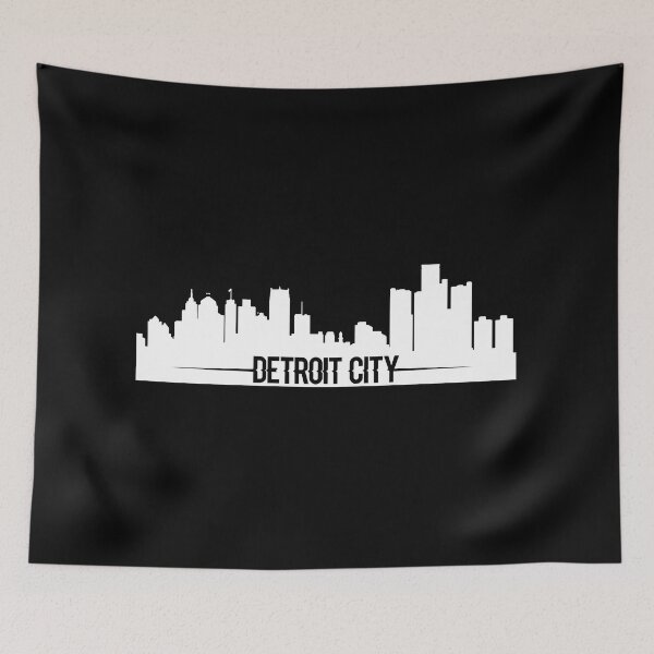 Item preview, Detroit City Skyscraper Skylines Vintage Sunset Retro Silhouette designed and sold by Mikes22Store.