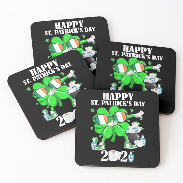 Item preview, St Patrick's Day Dabbing Shamrock In A Mask Boys Kids 2021  designed and sold by charissamo77.