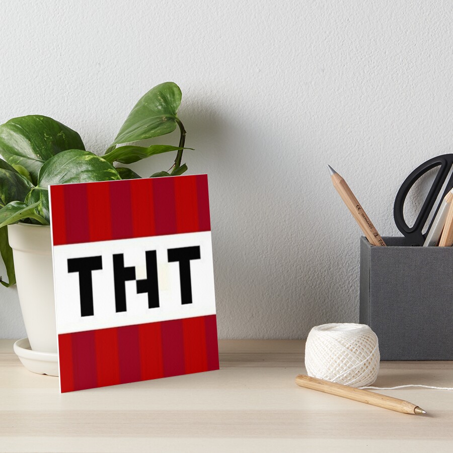 Minecraft Tnt Art Board Print For Sale By Allaboutgaming Redbubble