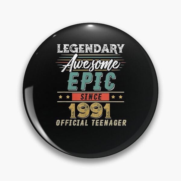 Item preview, Legendary Awesome Epic Since 1991 30th Vintage Birthday Gift  designed and sold by charissamo77.