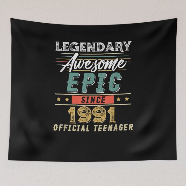 Item preview, Legendary Awesome Epic Since 1991 30th Vintage Birthday Gift  designed and sold by charissamo77.
