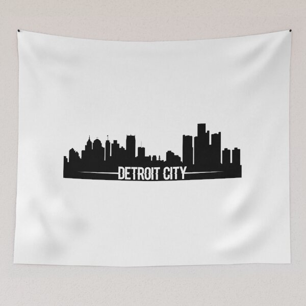 Item preview, Detroit City Skyscraper Skylines Vintage Sunset Retro Silhouette designed and sold by Mikes22Store.