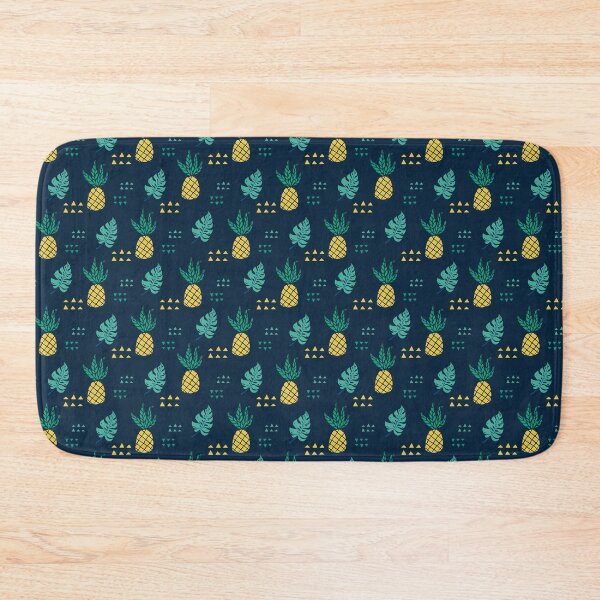 Item preview, Pineapple seamless  pattern  on classic blue background. Tropical summer pattern with ananas seamless pattern. designed and sold by Kizuneko.