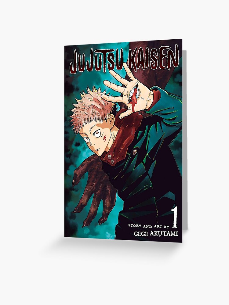 Jujutsu Kaisen Manga Cover Eng 1 Greeting Card By Gustavov96 Redbubble