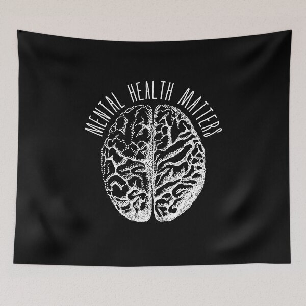 Item preview, Mental health matters, white human brain designed and sold by beakraus.