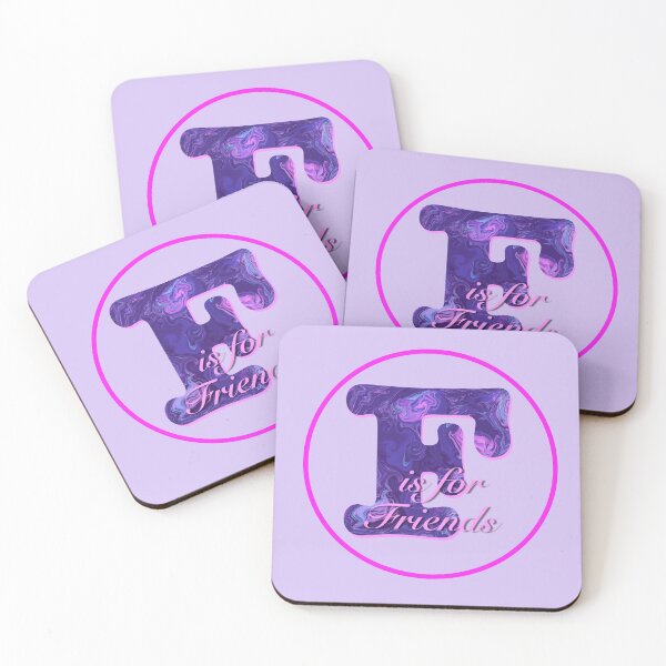 Item preview, Purple letter ‘F is for Friends’ motivational quote designed and sold by AMSonArt.