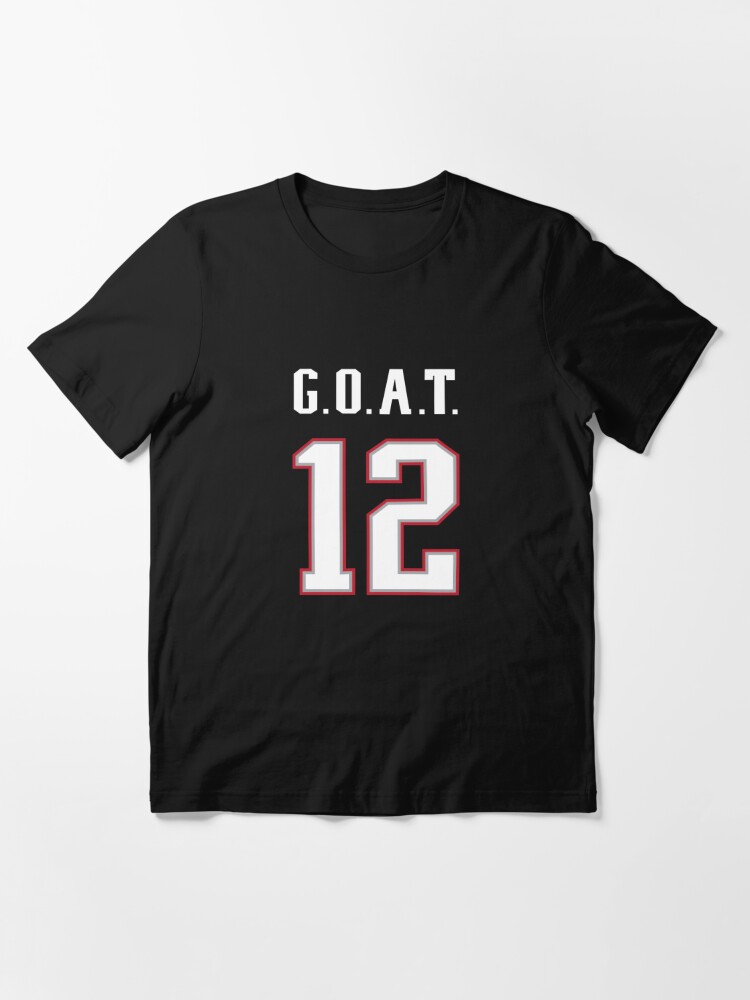 Tom Brady T-shirt Goat 12 Number Clothing - Bugaloo Boutique