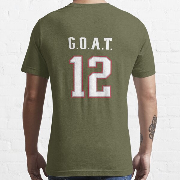 Tom Brady T-shirt Goat 12 Number Clothing - Bugaloo Boutique