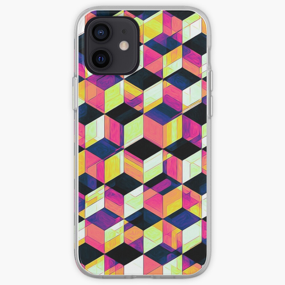 Geometric Cubes Pop Art iPhone Case & Cover