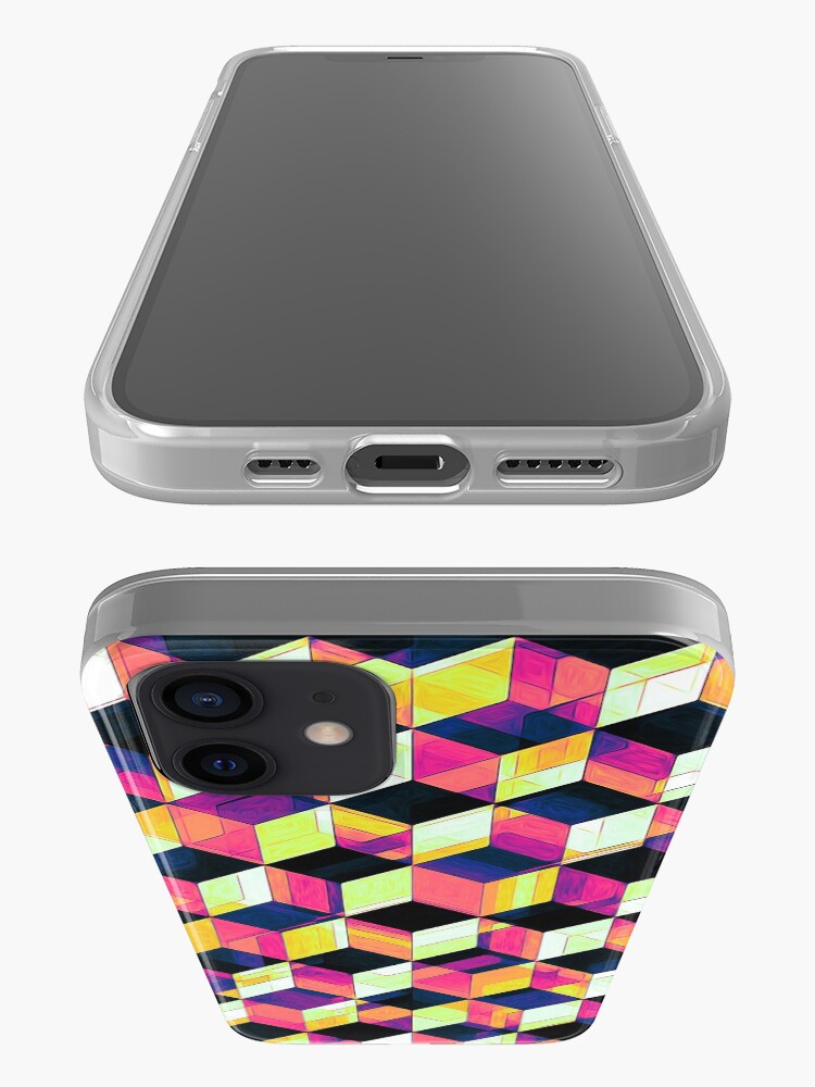 Alternate view of Geometric Cubes Pop Art iPhone Case & Cover