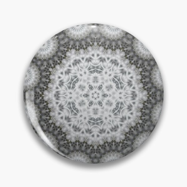Item preview, Magic Ripples Kaleidoscope Mandala White Gray designed and sold by EDDArt.