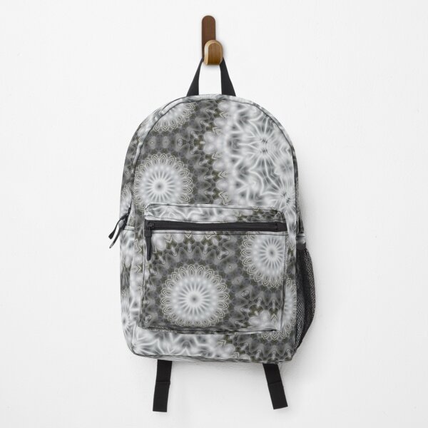Item preview, Magic Ripples Kaleidoscope Mandala White Gray designed and sold by EDDArt.