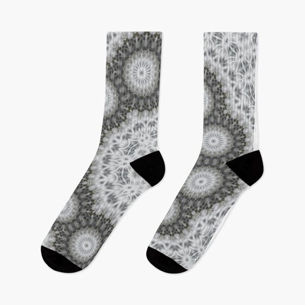 Item preview, Magic Ripples Kaleidoscope Mandala White Gray designed and sold by EDDArt.