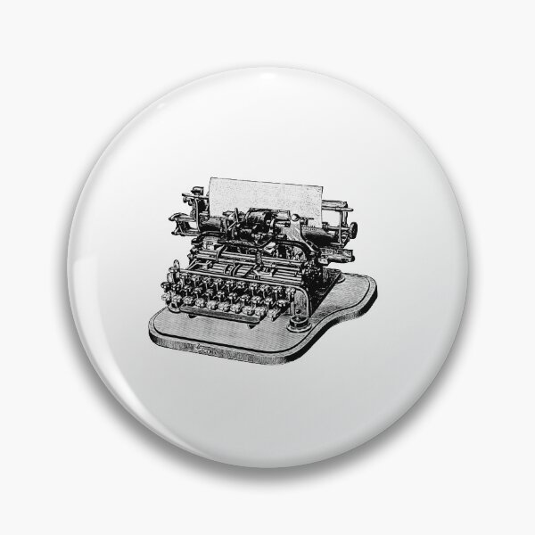 Item preview, Vintage Victorian style retro typewriter engraving designed and sold by Lemon  Merch.
