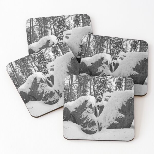 Item preview, Blocks and snow bw designed and sold by Jouko Lehto Photography.