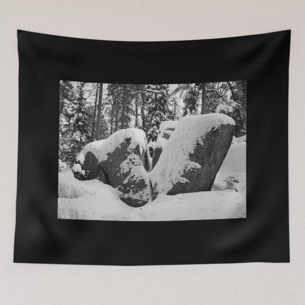 Item preview, Blocks and snow bw designed and sold by Jouko Lehto Photography.