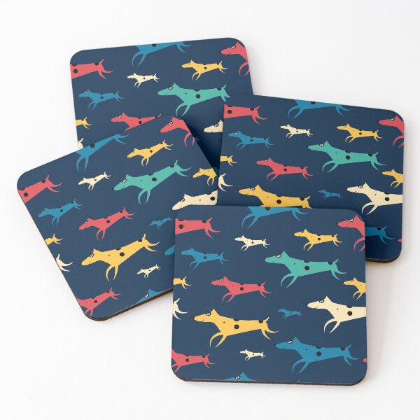 Item preview, Funny Color Hand Drawn Pack Of Running Dogs designed and sold by MintaApparel.