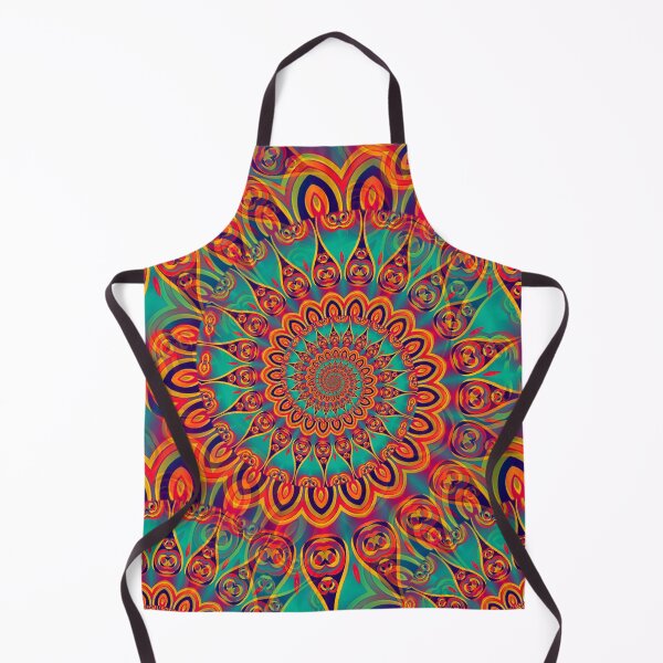 Item preview, Kaleidoscope Power Spiral - orange green - grunge style designed and sold by EDDArt.
