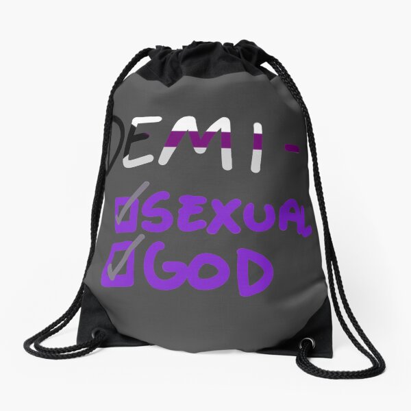 demisexual - demigod Drawstring Bag