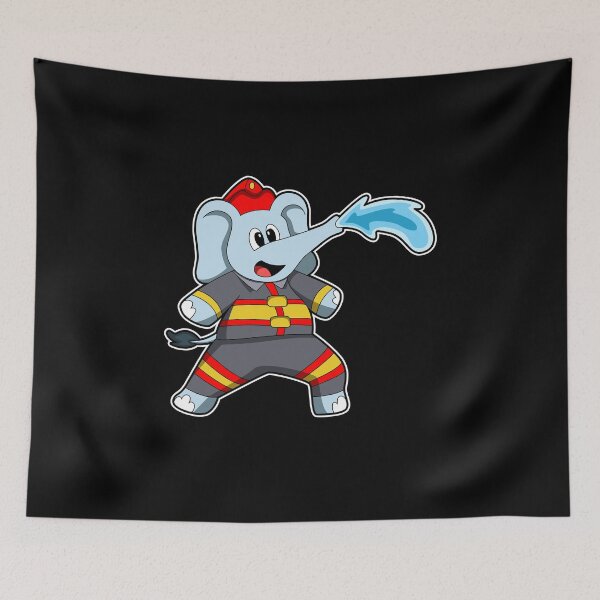 Item preview, Elephant as Firefighter with Hose designed and sold by Snabdesign84.