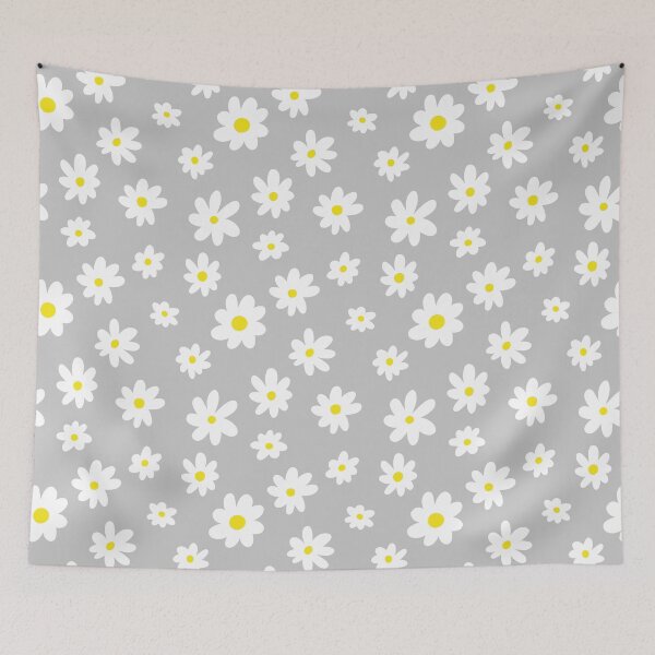 Item preview, Daisy Pattern (gray/white) designed and sold by Design Minds Boutique.