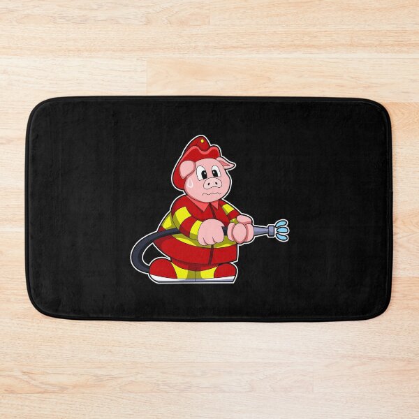 Item preview, Pig as Firefighter with Fire extinguisher designed and sold by Snabdesign84.