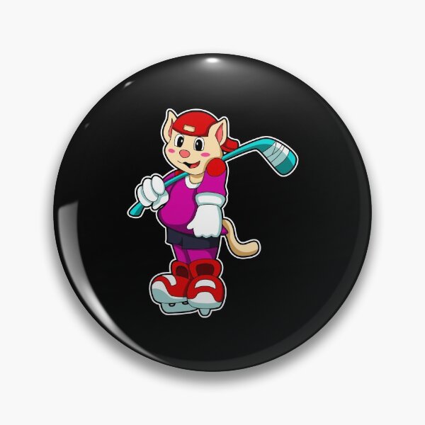 Item preview, Cat at Ice hockey with Ice hockey stick & Cap designed and sold by Snabdesign84.