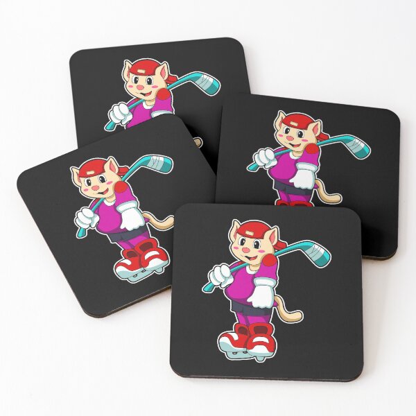 Item preview, Cat at Ice hockey with Ice hockey stick & Cap designed and sold by Snabdesign84.