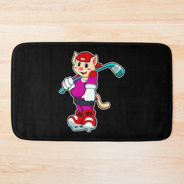 Item preview, Cat at Ice hockey with Ice hockey stick & Cap designed and sold by Snabdesign84.