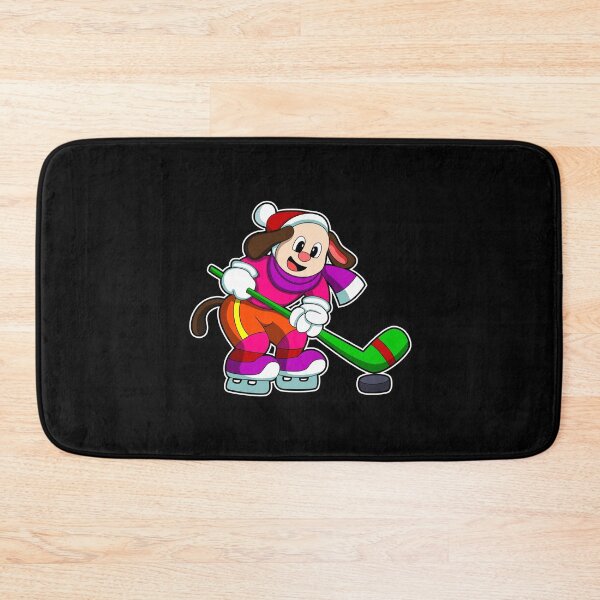 Item preview, Dog at Ice hockey with Ice hockey stick & Puck designed and sold by Snabdesign84.