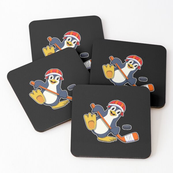 Item preview, Penguin at Ice hockey with Ice hockey stick & Cap designed and sold by Snabdesign84.