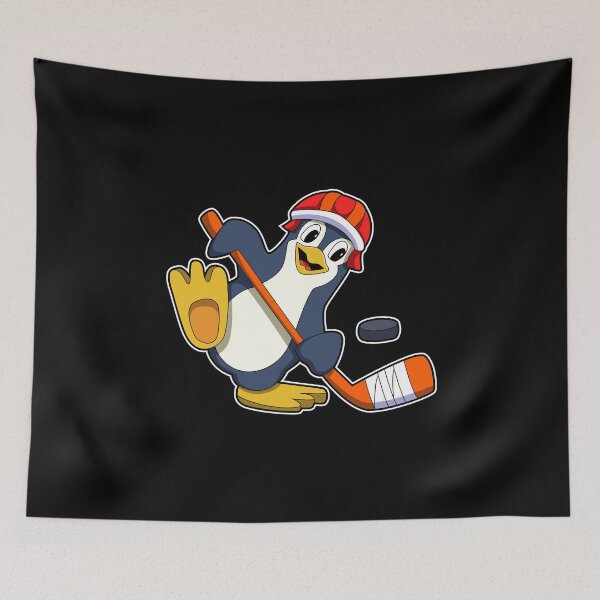Item preview, Penguin at Ice hockey with Ice hockey stick & Cap designed and sold by Snabdesign84.